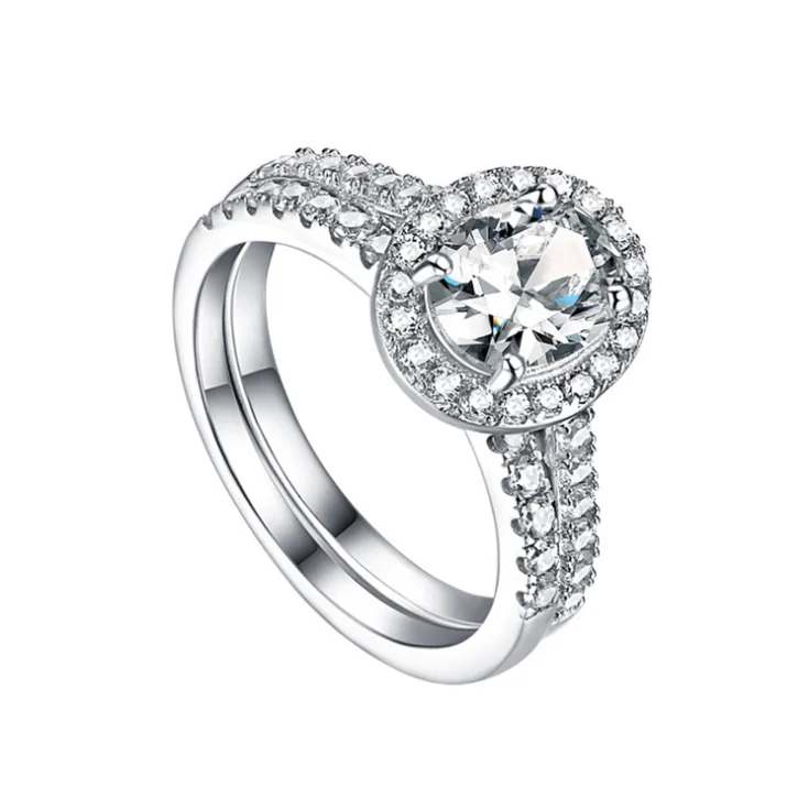 Women's 925 Sterling Silver Wedding and Engagement Ring Low Cost CZ White Rhodium Plated Elegant Style
