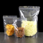 Plastic Zipper Bag Resealable Plastic Full Transparent Zipper Bag Food Packaging Stand Up Pouch