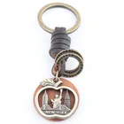 New York 3D keychain, zinc alloy 3D keychain, leather keychain for souvenir