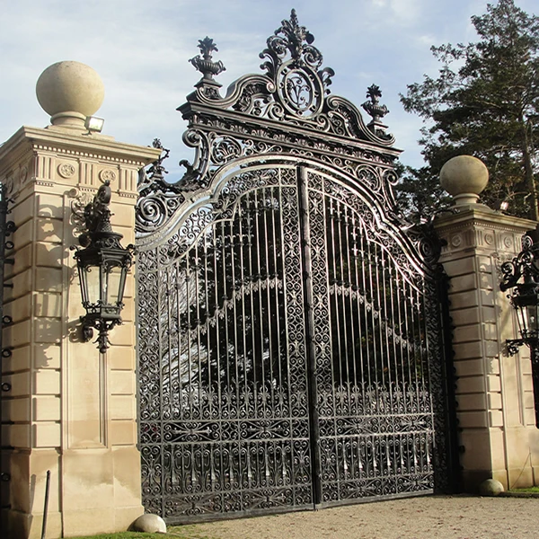 Villa de luxe conception de porte d'entrée en fer forgé