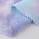 300gsm Heavy weight excellent quality bright color tie dye french terry cotton spandex fabric for sweatshirt