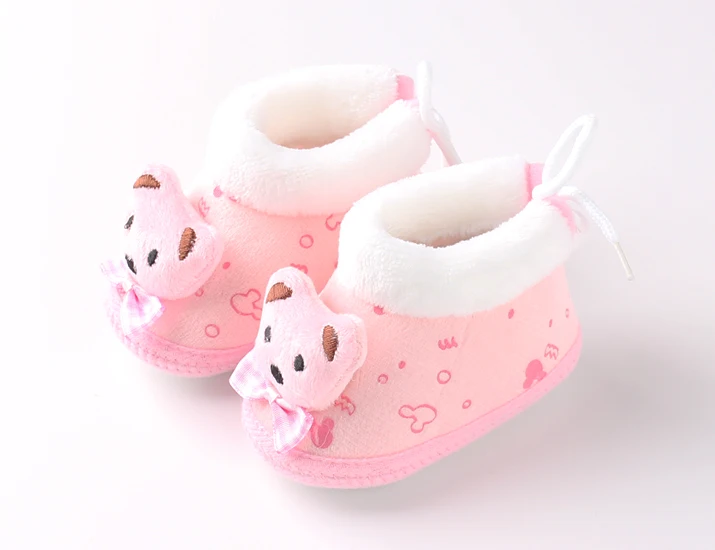 Winter Cute Baby Bear Warm Shoes with Soft Plush Inside Shoes Baby Shoes factory