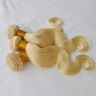 Wholesale blonde hair bundles/Virgin Blonde Body Wave Blonde Human Hair Extension brazilian/russian blonde virgin hair