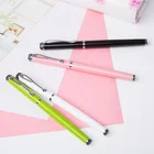 Premium quality low MOQ custom logo 0.5mm colorful metal gel pens with cap