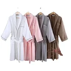 Terry Bathrobe Terry Custom Size 100% Cotton White Shawl Collar Terry Bathrobe In Stock