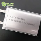 Hot sell smallest capacity BlueTaiyang 103450 3.7v 2000mah lithium li ion polymer lipo battery cells for digital products