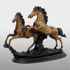 Metal Bronze Zoo Decoration Statue Metal Casting Life Size Chinese Bronze Sculpture of Mongolia Horse on Sale