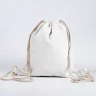customize reusable cotton canvas drawstring bag with logo