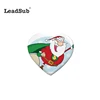 Leadsub 3 in. Heart shaped Sublimation High Quality Ceramic Ornament with Hole