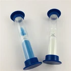 High quality best price plastic caps handmade 5 minutes hourglass colorful glass tube sand timer