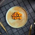 Ceramic Restaurant China Dinner Plates, Round Shape Steak Plate, New Color Rustic Restaurant Plates Dinner