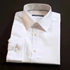 Bulk custom high quality cheap long sleeve cotton fitted non iron school uniform white shirts
