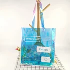 Logo Customization Clear Bag Pvc Tote Transparent Holographic Clear Shoulder Bag Transparent Tote Bag PVC Laser Bag