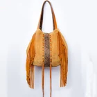 Wholesale Fashion Womens Leather Fringes Hobo Bag