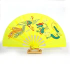 Fan Hand Fans Silk High Quality Chinese Style Kung Fu Fan Hand Holding Fans Silk Dance Wedding Folding Fans