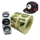 Fast Service Custom Glossy Silver Round Hat Sticker Cap Label On Roll
