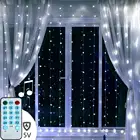 300LED 12 Modes Music curtain Light usb remote control Window Hanging String lights Decor for bedroom wedding
