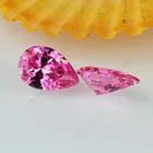 Wuzhou Wholesale Price Pink Pear Loose Cubic Zirconia CZ