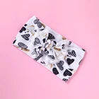 headwear baby hair accessories Fashion circle print wide hair band girl baby headband