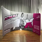 exhibition booth trade show display aluminum tube tension fabric semi-circle backdrop