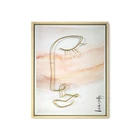 Good sales 3D canvas abstract line face human oil metal wall art painting