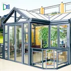 high quality 4 season sunroom aluminium frame glass house winter garden glass house