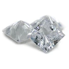 Wholesale popular white square asscher cut cubic zirconia for silver jewelry