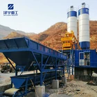 China factory sale stationary mixing station concrete plant batching equipment plant price HZS75