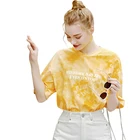 New Design 100% cotton Women Summer Round neck Print T shirt