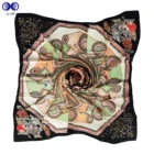 Ladies New Arrival 100% Silk Square Luxury Brand Scarves 90*90