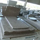 Chinese granite hand carved white marble tombstone headstone