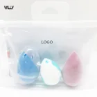 Makeup tools travel set 3pcs soft beauty sponge blender+plastic dry and air caser+EVA cosmetics bag