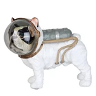 Home Decore Table Desk Space Dog Cute Resin Ornament Showpieces Animal Sculpture For Home Decoration