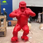 Art KANOSAUR3300 Modern Art Kong Gorilla Sculpture Color Silver Chrome Resin Gorilla Statue