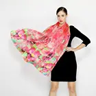 100% Silk Pure Design Chinese Pure Silk Scarf Foulard Hijab Hommede Soie Turque New Design