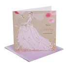congratulations wedding greeting card at the happiest day
