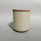 Colored Ceramic Candle Jars with Bamboo lid for massage