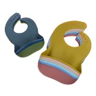 Food Grade Baby Dribble baby silicone bib set plastic bib