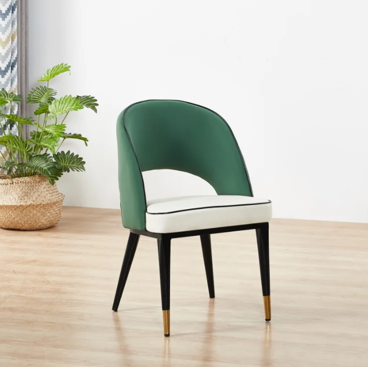 Modern Reception Hotel Cafe Chairs Fabric Velvet Dining Chair