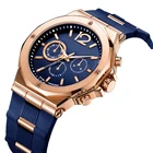 Best Selling Customized Big Blue Male Watches Luxury Stainless Steel Back Multifunction Mens Watch Sport