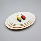 Durable and cheap manufacturers promotional tableware melamine two-color oval plate