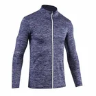2019 Men's Long Sleeve Full Zip T-Shirt Dry Fit Sports Tops Cycling Running Training Gym Clothing