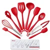 Factory Direct Cheap 10pcs Silicone Kitchen Utensils Cooking Tools Holder