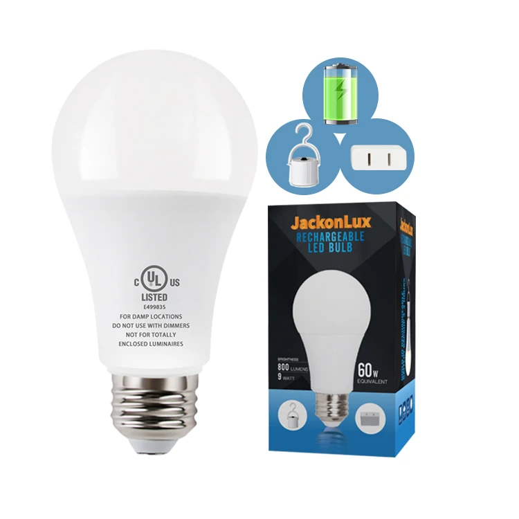 Led Emergency Light Bulb For Power Outages With Remote And Internal Rechargeable Battery 150 Lumens Super Bright Leds