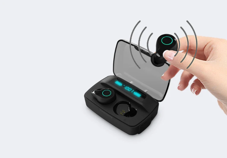 OEM&ODM Digital Power Display TWS Wireless Earphones RT15 Mini Stereo Earbuds Headphones With Charging Box - ANKUX.COM