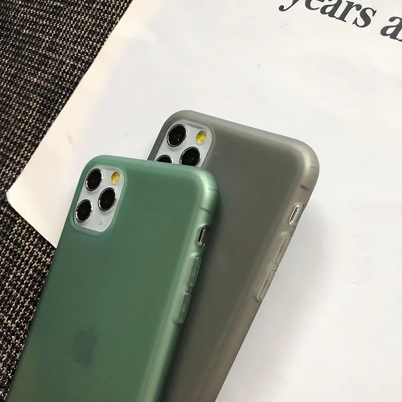 Ultra Thin Soft Silicone TPU Phone Case for iPhone 11 Pro Max Back Cover for iPhone 11, 5 colors