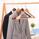 Coat Pants Non Slip Hanger Vintage Adult Wide Shoulder Natrual Wooden Coat Hanger With Non Slip Pants Bar