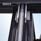 French D78 Fire Rated Glass Aluminum Alloy Folding Door For House