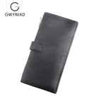 Black leather slim wallet mens leather fashion handmade leather wallet customized card holder