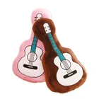 Wholesales factory guitar soft toys plush names back polyester printing pillow